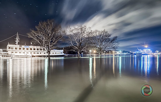 Schwere Sturmflut in Lübeck-Travemünde, verursacht durch Sturmtief Axel am 04.01.2017